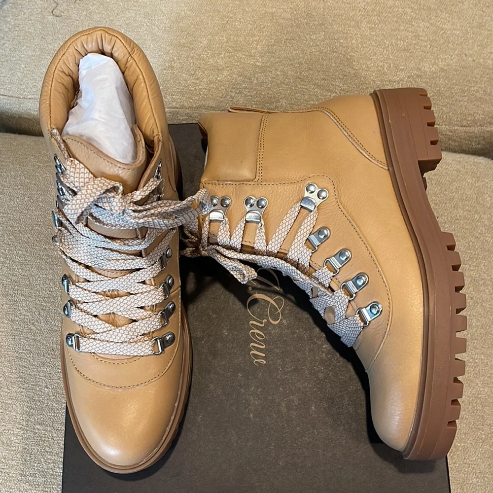 J.Crew Lightweight leather Nordic boots BB383